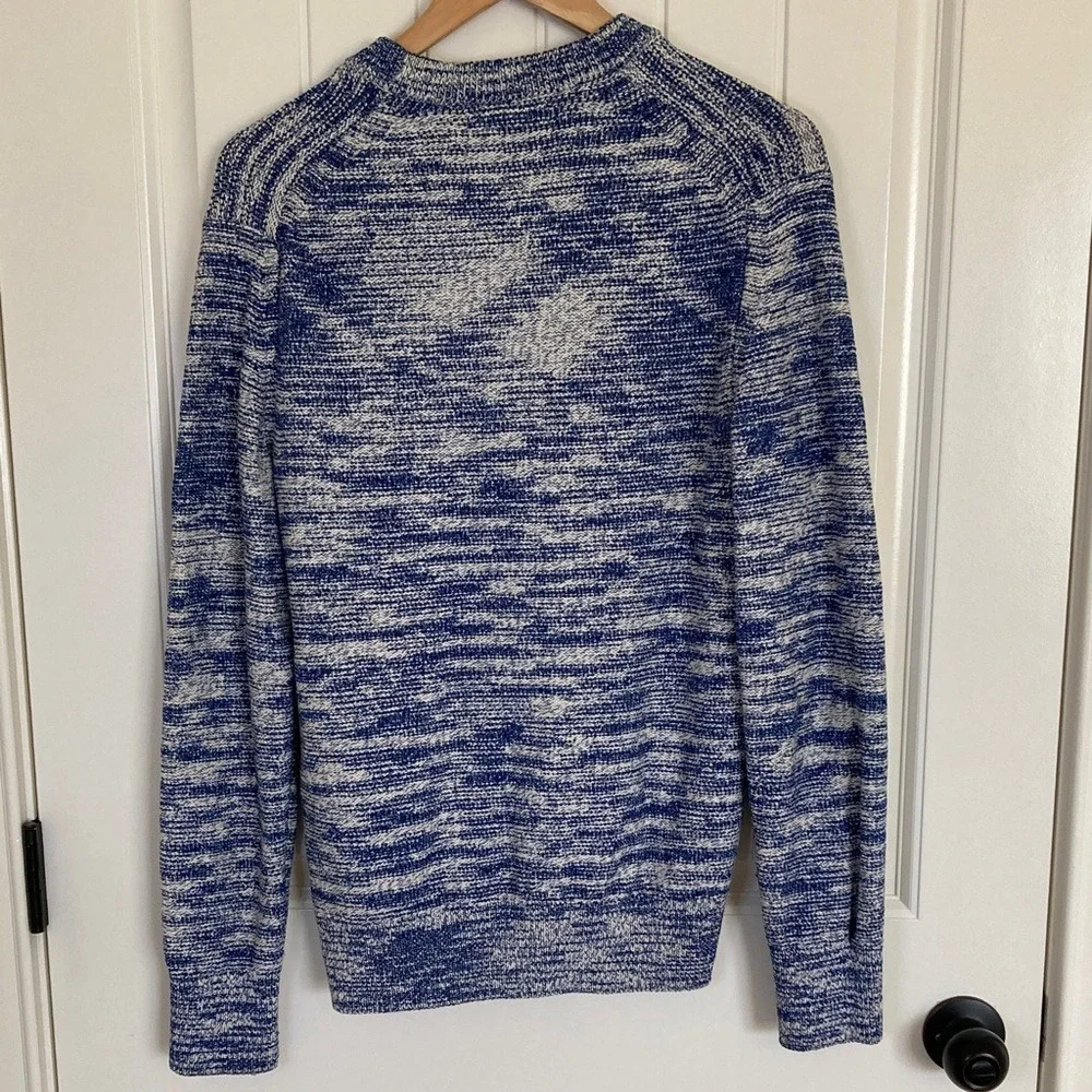 Banana Republic Mens Grandpa‎ Cardigan Sweater Size Small Blue White Classic